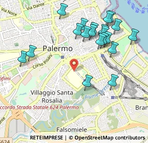 Mappa Piazza Nicola Leotta 1 Padiglione chirurgia, 90127 Palermo PA, Italia (1.2375)