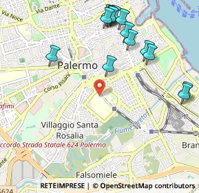 Mappa Piazza Nicola Leotta 1 Padiglione chirurgia, 90127 Palermo PA, Italia (1.37429)
