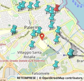 Mappa Piazza Nicola Leotta 1 Padiglione chirurgia, 90127 Palermo PA, Italia (1.3015)