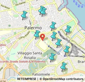 Mappa Piazza Nicola Leotta 1 Padiglione chirurgia, 90127 Palermo PA, Italia (1.09818)