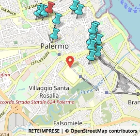Mappa Piazza Nicola Leotta 1 Padiglione chirurgia, 90127 Palermo PA, Italia (1.21938)