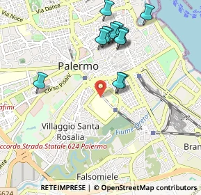 Mappa Piazza Nicola Leotta 1 Padiglione chirurgia, 90127 Palermo PA, Italia (1.09923)