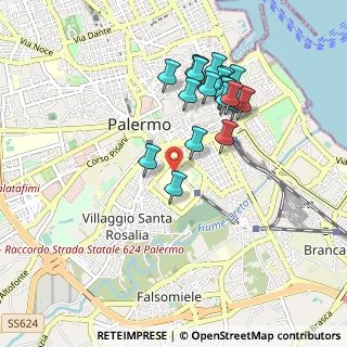 Mappa Piazza Nicola Leotta 1 Padiglione chirurgia, 90127 Palermo PA, Italia (0.9915)