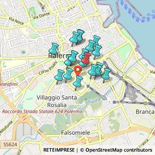 Mappa Piazza Nicola Leotta 1 Padiglione chirurgia, 90127 Palermo PA, Italia (0.6285)