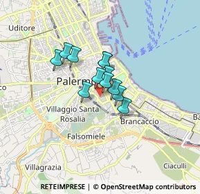 Mappa Via Palermo Gaspare, 90127 Palermo PA, Italia (1.0625)