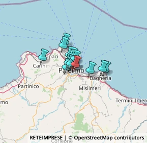Mappa Via Palermo Gaspare, 90127 Palermo PA, Italia (7.01643)