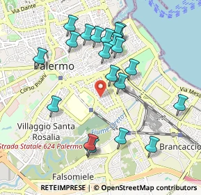 Mappa Via Palermo Gaspare, 90127 Palermo PA, Italia (1.104)