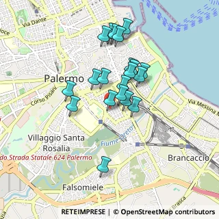 Mappa Via Palermo Gaspare, 90127 Palermo PA, Italia (0.837)