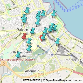 Mappa Via Palermo Gaspare, 90127 Palermo PA, Italia (1.0755)