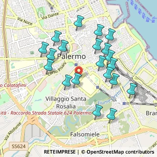 Mappa Via Monfenera, 90128 Palermo PA, Italia (1.0785)