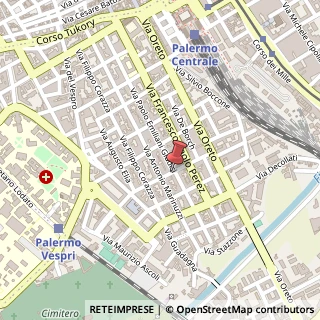 Mappa Via Paolo Emiliani Giudici, 118, 90127 Palermo, Palermo (Sicilia)
