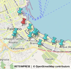 Mappa 90123 Palermo PA, Italia (1.82333)