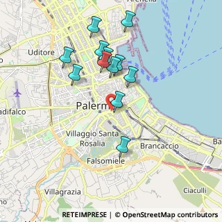 Mappa Corso Tukory, 90143 Palermo PA, Italia (1.96417)