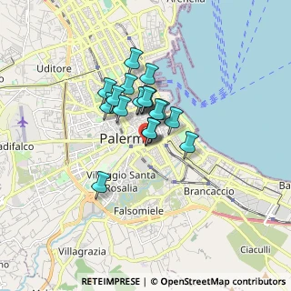 Mappa Corso Tukory, 90143 Palermo PA, Italia (1.22222)