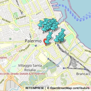 Mappa Corso Tukory, 90143 Palermo PA, Italia (0.7615)