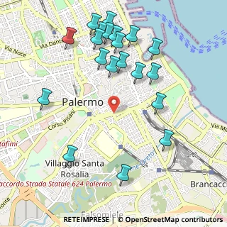 Mappa Corso Tukory, 90143 Palermo PA, Italia (1.3005)