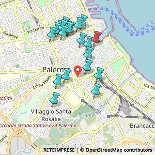 Mappa Corso Tukory, 90143 Palermo PA, Italia (1.071)