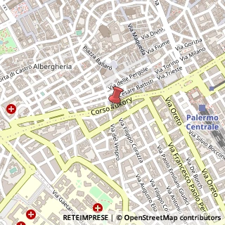 Mappa Corso Tukory, 84, 90134 Palermo, Palermo (Sicilia)