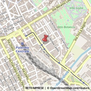 Mappa Corso dei Mille, 200, 90123 Palermo, Palermo (Sicilia)