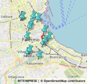 Mappa Piazza Francesco Cupani, 90127 Palermo PA, Italia (1.74214)