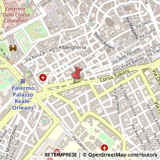 Mappa Corso Tukory, 155, 90134 Palermo, Palermo (Sicilia)
