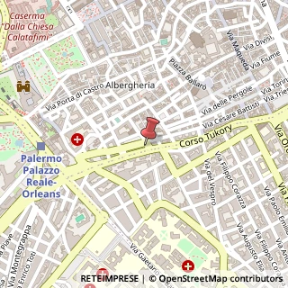 Mappa Corso Tukory, 133, 90134 Palermo, Palermo (Sicilia)