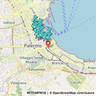 Mappa Piazza Cairoli, 90123 Palermo PA, Italia (1.70667)