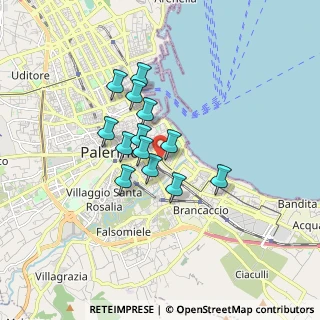 Mappa Piazza Cairoli, 90123 Palermo PA, Italia (1.35385)