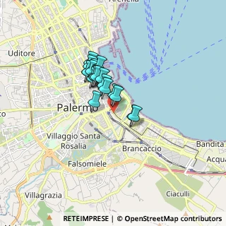 Mappa Piazza Cairoli, 90123 Palermo PA, Italia (1.2715)