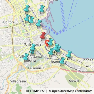 Mappa Piazza Cairoli, 90123 Palermo PA, Italia (2.08733)