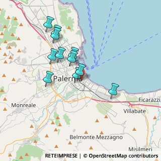Mappa Piazza Cairoli, 90123 Palermo PA, Italia (3.62818)