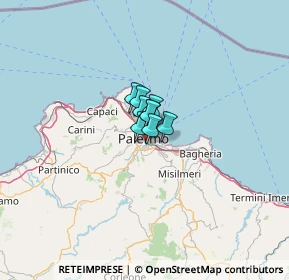 Mappa Via Francesco Porcelli, 90127 Palermo PA, Italia (17.68364)