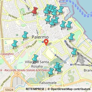 Mappa Via Francesco Porcelli, 90127 Palermo PA, Italia (1.4415)