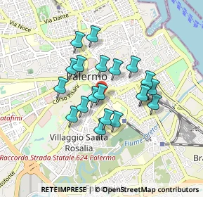 Mappa Via Francesco Porcelli, 90127 Palermo PA, Italia (0.7745)