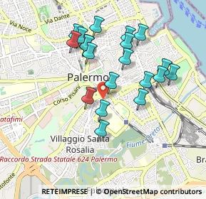 Mappa Via Francesco Porcelli, 90127 Palermo PA, Italia (0.973)