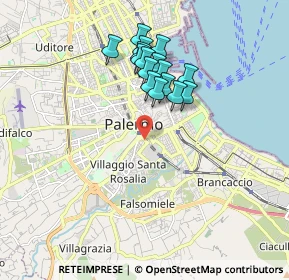Mappa Via Francesco Porcelli, 90127 Palermo PA, Italia (1.72875)