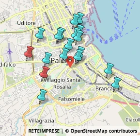 Mappa Via Francesco Porcelli, 90127 Palermo PA, Italia (1.82611)