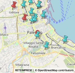 Mappa Via Francesco Porcelli, 90127 Palermo PA, Italia (2.505)