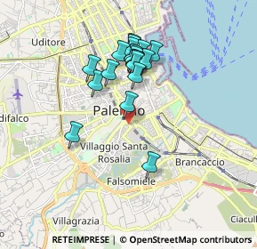 Mappa Via Francesco Porcelli, 90127 Palermo PA, Italia (1.7055)