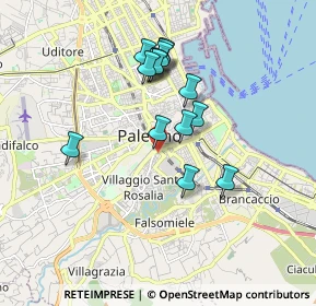 Mappa Via Francesco Porcelli, 90128 Palermo PA, Italia (1.71933)