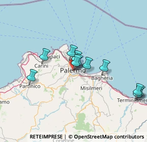 Mappa Via Francesco Porcelli, 90128 Palermo PA, Italia (14.76545)