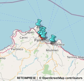 Mappa Via Francesco Porcelli, 90128 Palermo PA, Italia (20.72083)