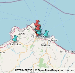 Mappa Via Francesco Porcelli, 90128 Palermo PA, Italia (5.56545)