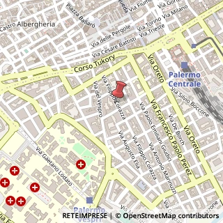 Mappa Via Filippo Corazza, 35, 90127 Palermo, Palermo (Sicilia)
