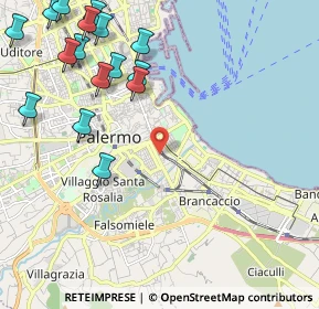 Mappa Via Silvio Boccone, 90127 Palermo PA, Italia (3.13688)