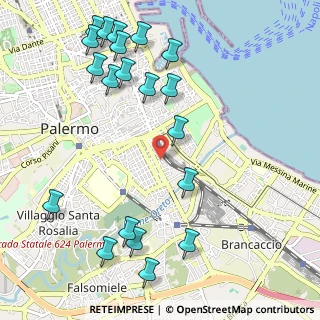 Mappa Via Silvio Boccone, 90127 Palermo PA, Italia (1.454)