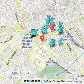 Mappa Piazza delle Cliniche, 90127 Palermo PA, Italia (0.3845)