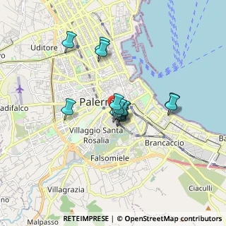 Mappa Piazza delle Cliniche, 90127 Palermo PA, Italia (1.36077)
