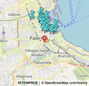 Mappa Piazza delle Cliniche, 90127 Palermo PA, Italia (1.70938)