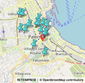 Mappa Piazza delle Cliniche, 90127 Palermo PA, Italia (1.712)